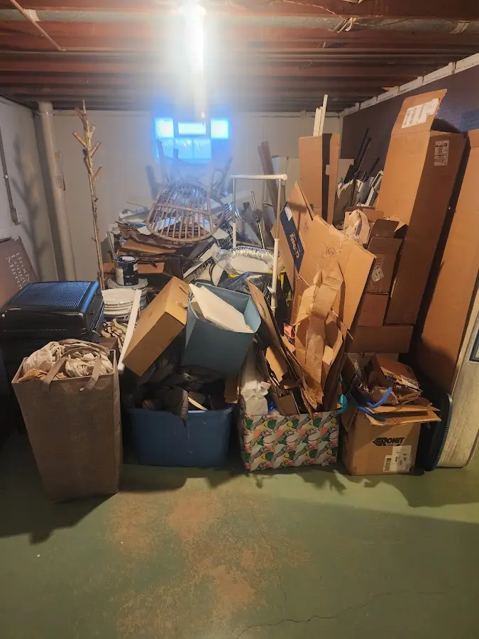 Roll-off dumpster container at job site for Concrete Dumpster Rental in Upper Moreland